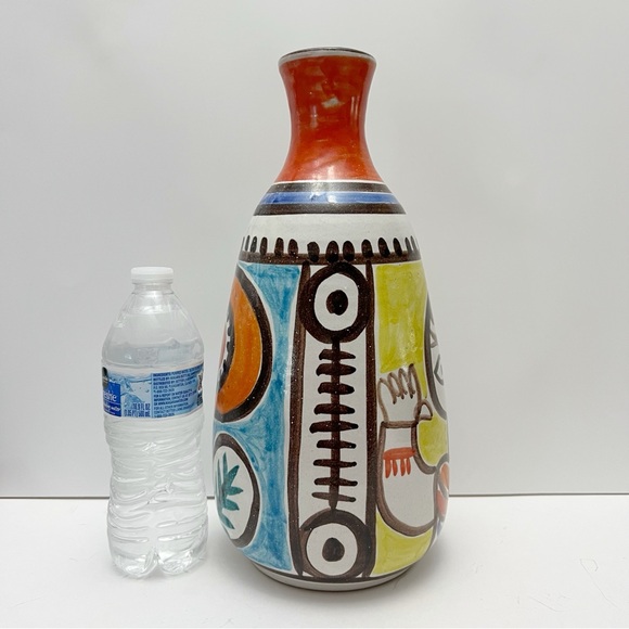 Vintage Mid Century Desimone Flower Italian Pottery Vase Made For Joseph Magnin - Picture 3 of 6